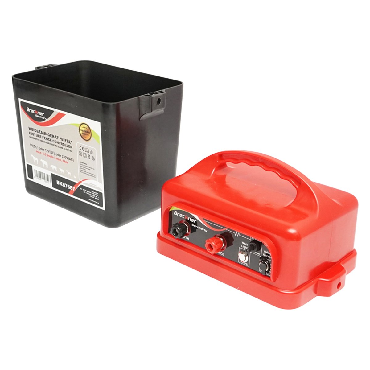 Aparat generator de impulsuri 9-12V sau 220V, 1 Joule, 5km pentru gard electric Breckner Germany